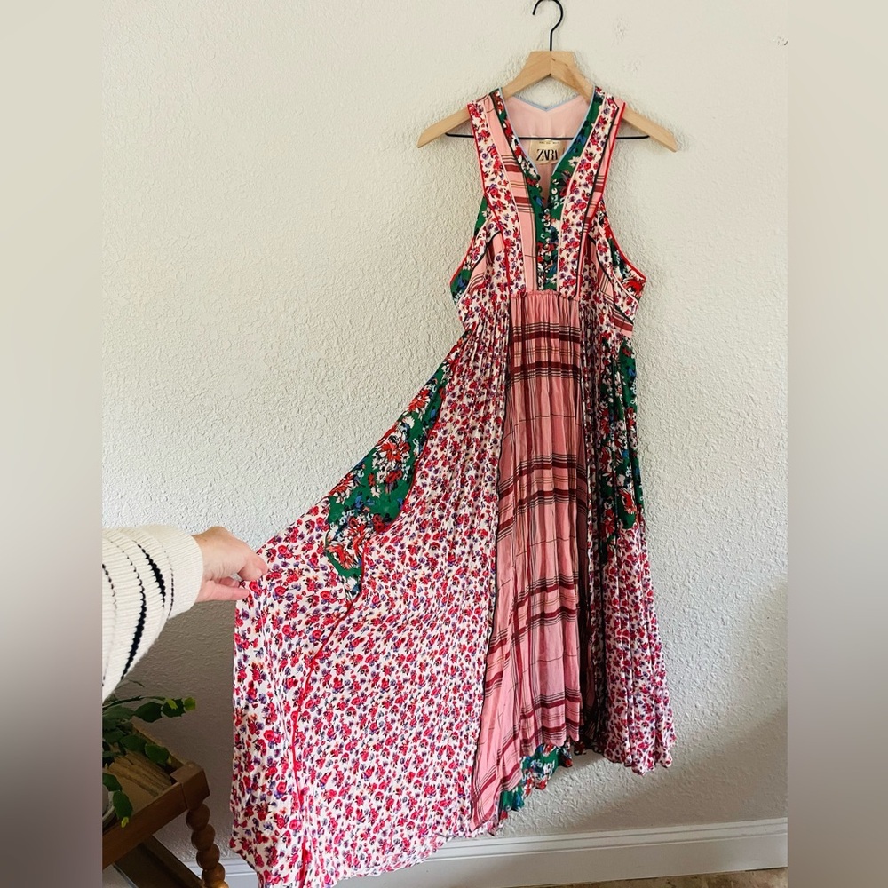 Zara Studio Patchwork Maxi Dress